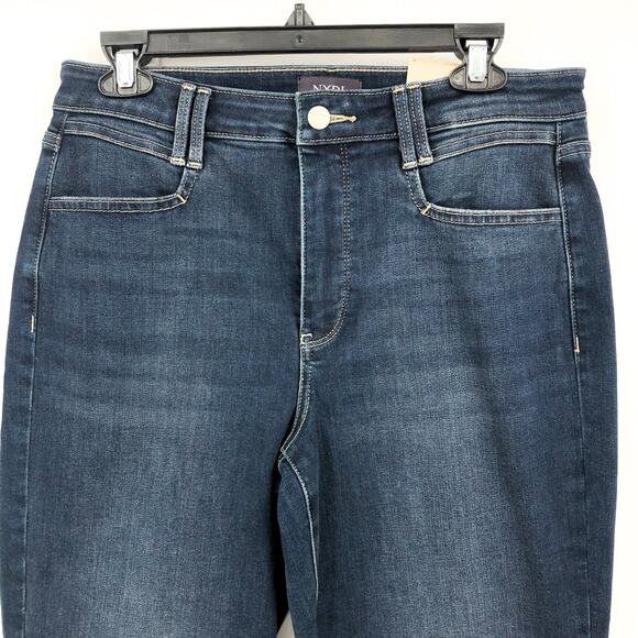 NYDJ Womens Straight Ankle Jeans 8 Blue Wonderland Relaxed Square Pockets NWT - Picture 6 of 16